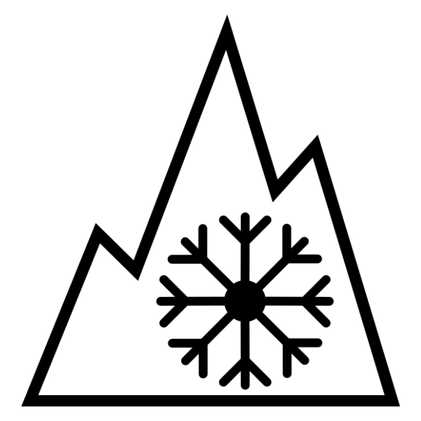 Three Peak Mountain Snowflake Symbol