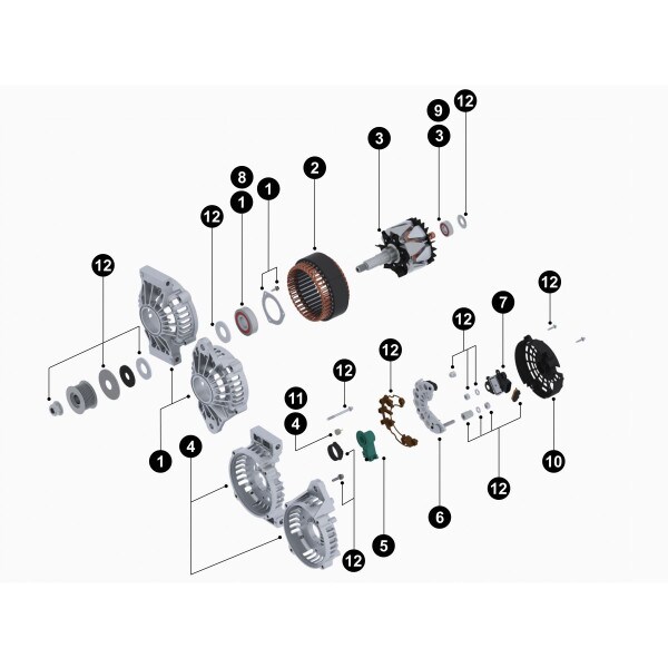 8600312 - Delco Remy - Alternator 28Si 12V 160A