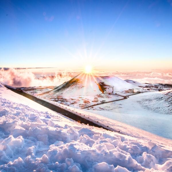 Mauna Kea during winter in Hawaii