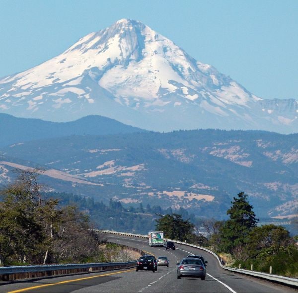 Oregon highway near Mt Hood