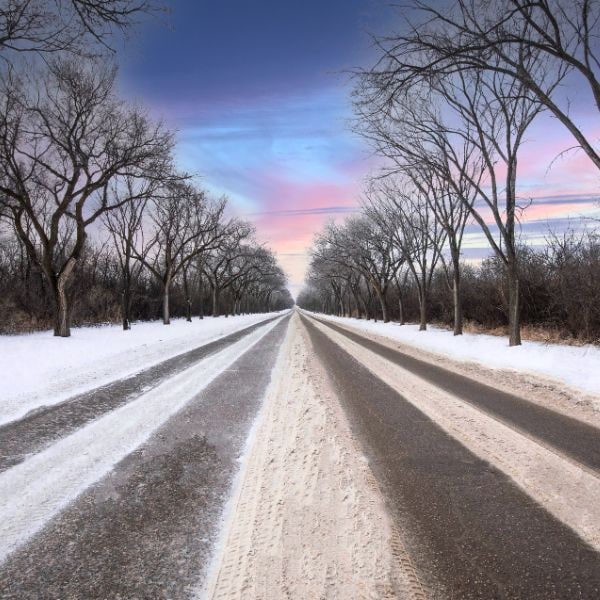 Winter Road in Saskatchewan